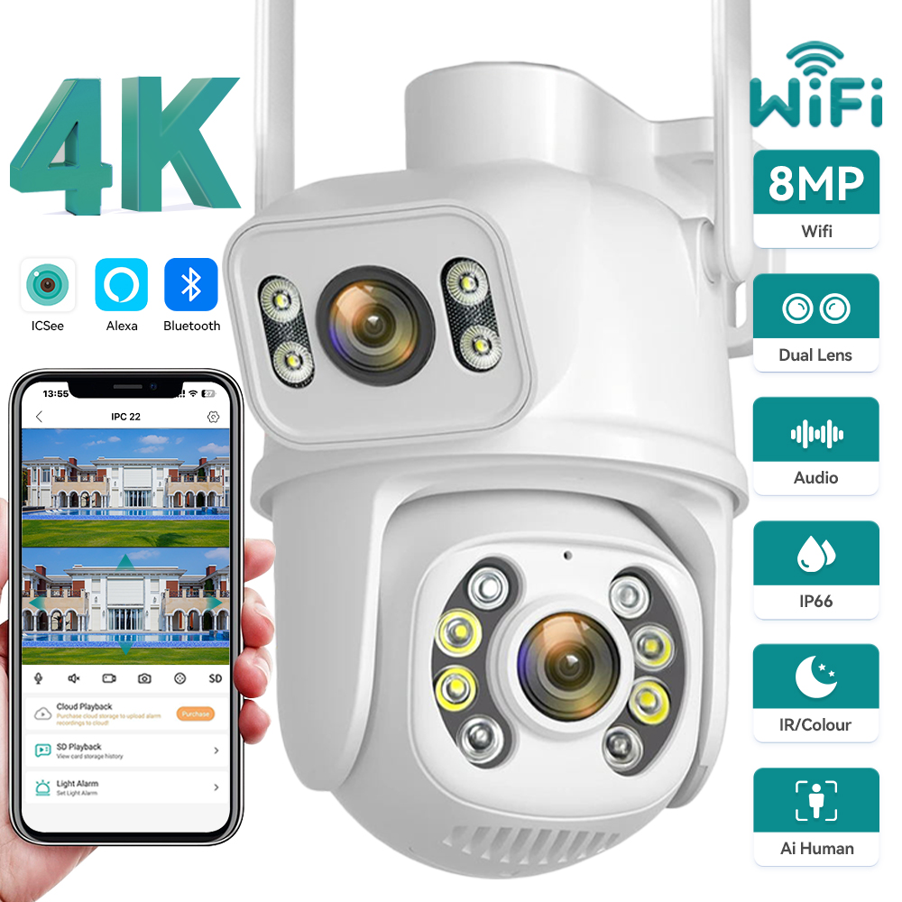 Ip Camera 4K 8Mp Outdoor Ptz - Cámara IP de 8MP 4K con