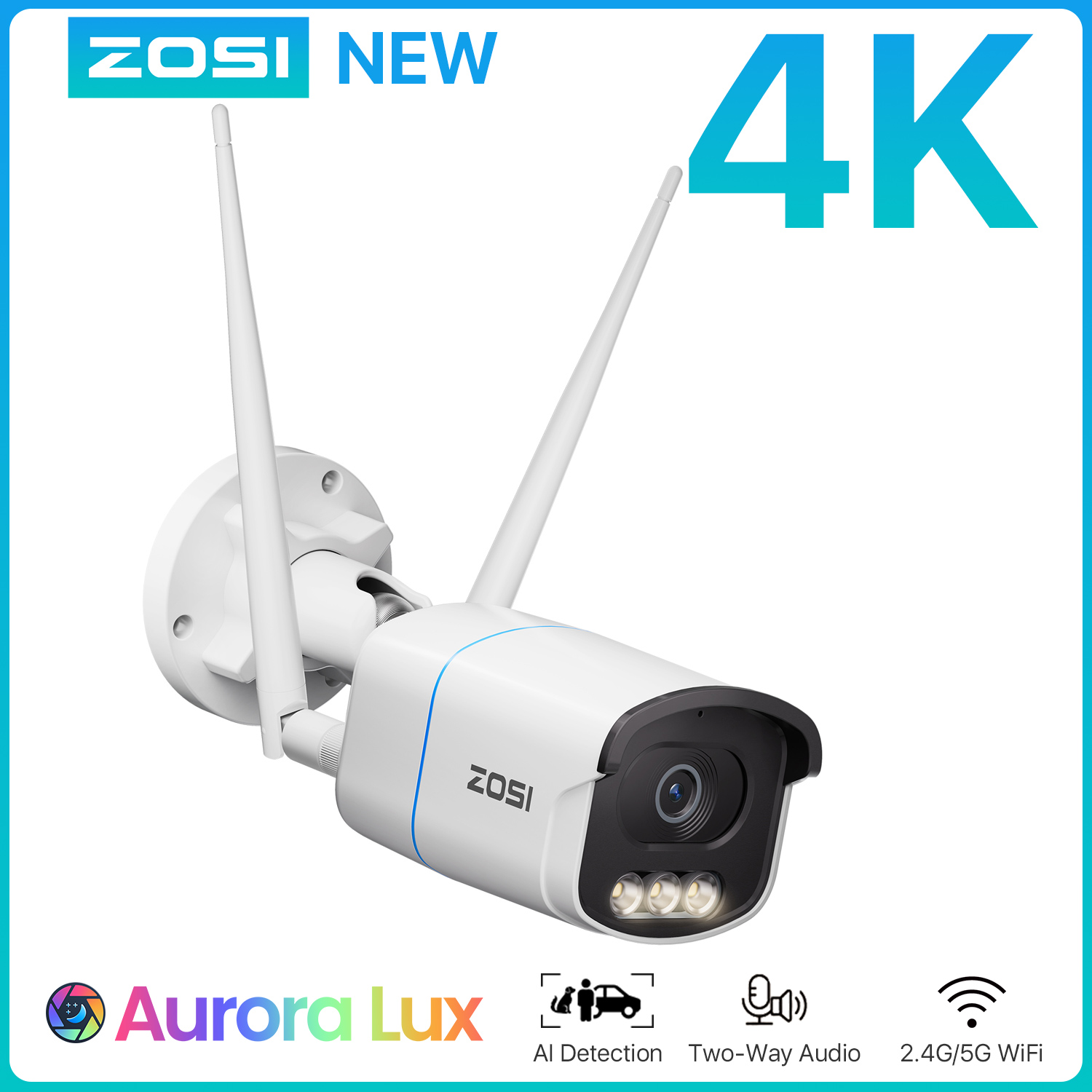Cctv Camera System 8 Camera Wireless - Cámara de seguridad WiFi ZOSI C186A