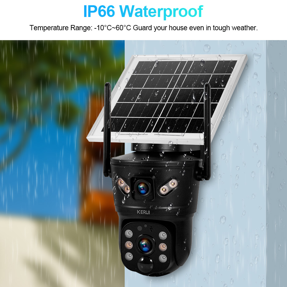 Security Camera System Solar 4G - KERUI 6MP WIFI 4G cámara Solar