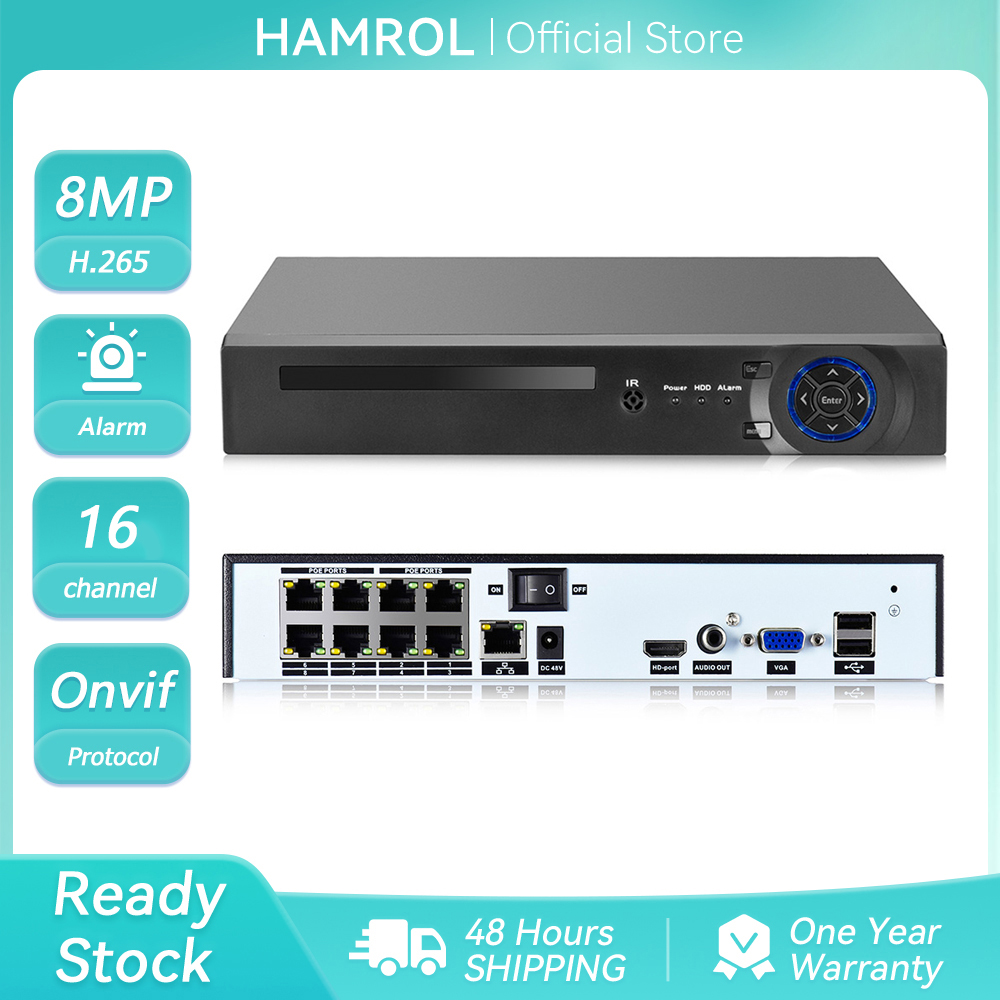 Nvr 16 Channel 4K H265 - Grabador de vídeo 4K 8MP Ultra