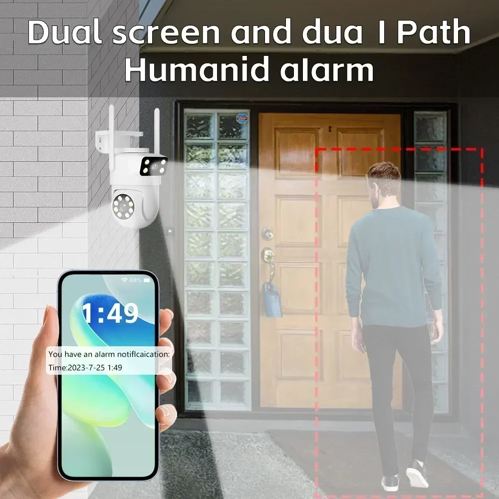Ip Camera 4K 8Mp Outdoor Ptz - Cámara de seguridad Tuya con doble