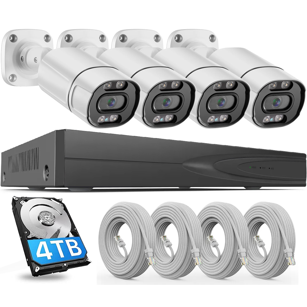 Nvr Kit 4 Camera 5Mp Poe - Sistemas de cámaras de vigilancia 4K