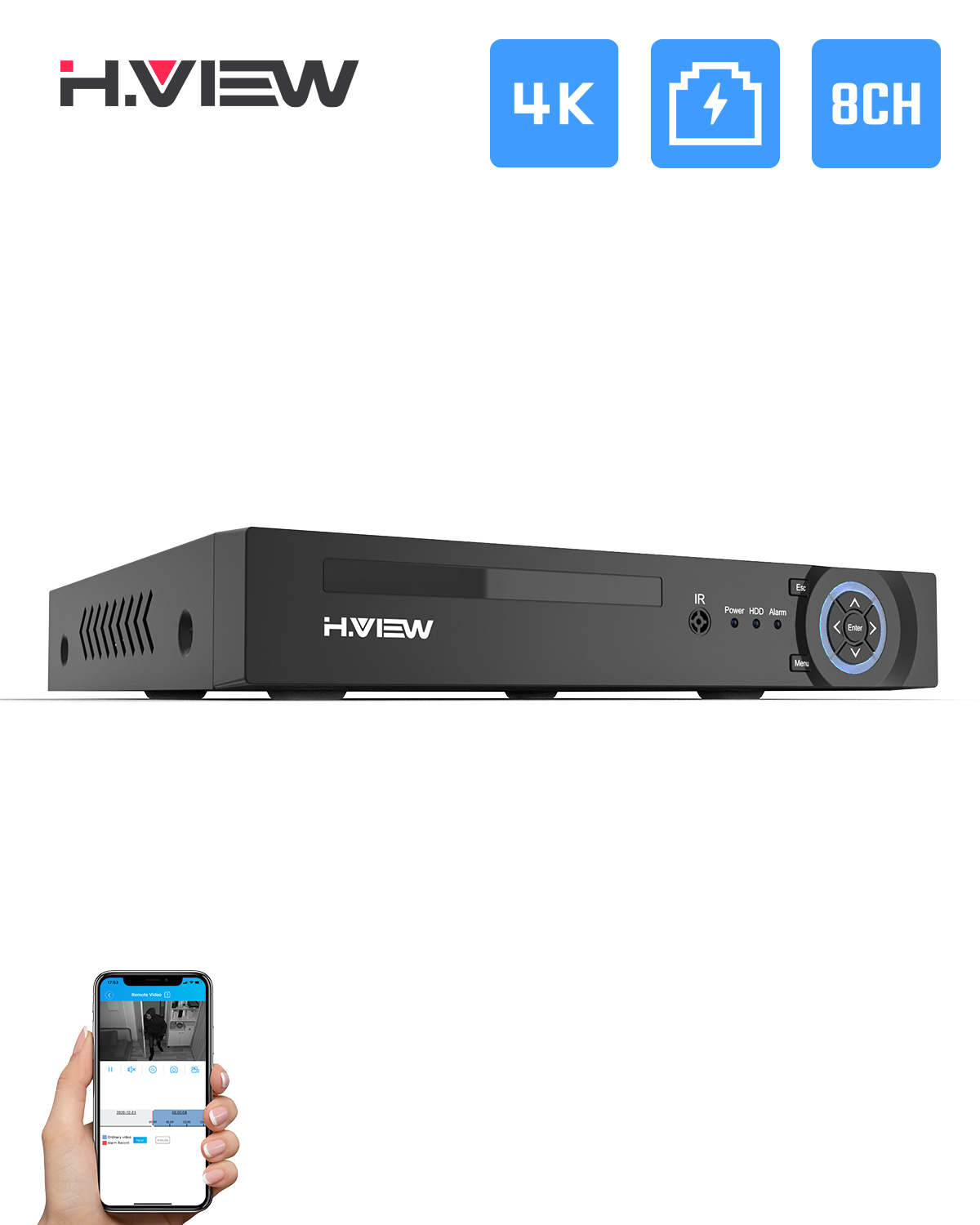 Dahua Nvr 16 Channel - H.View sistema de seguridad Cctv 4K