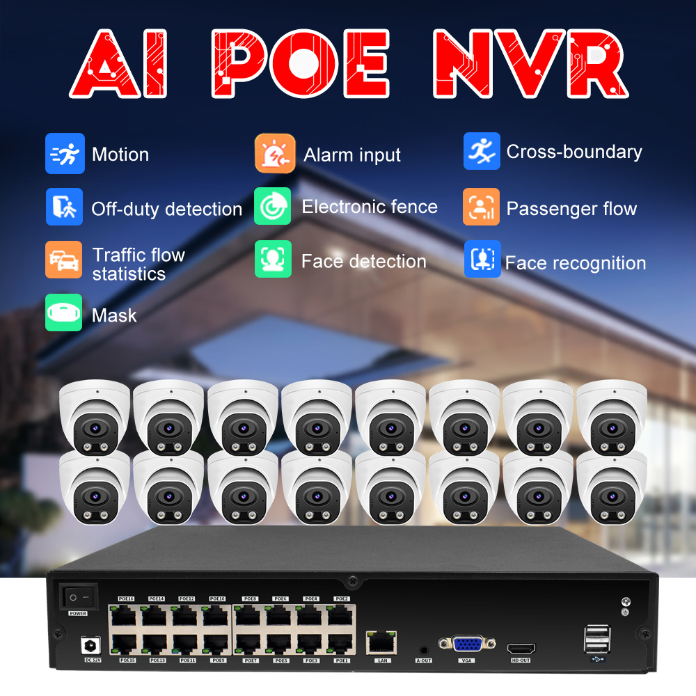 Nvr 16 Channel 4K H265 - Kit NVR de 16 Canales 4K