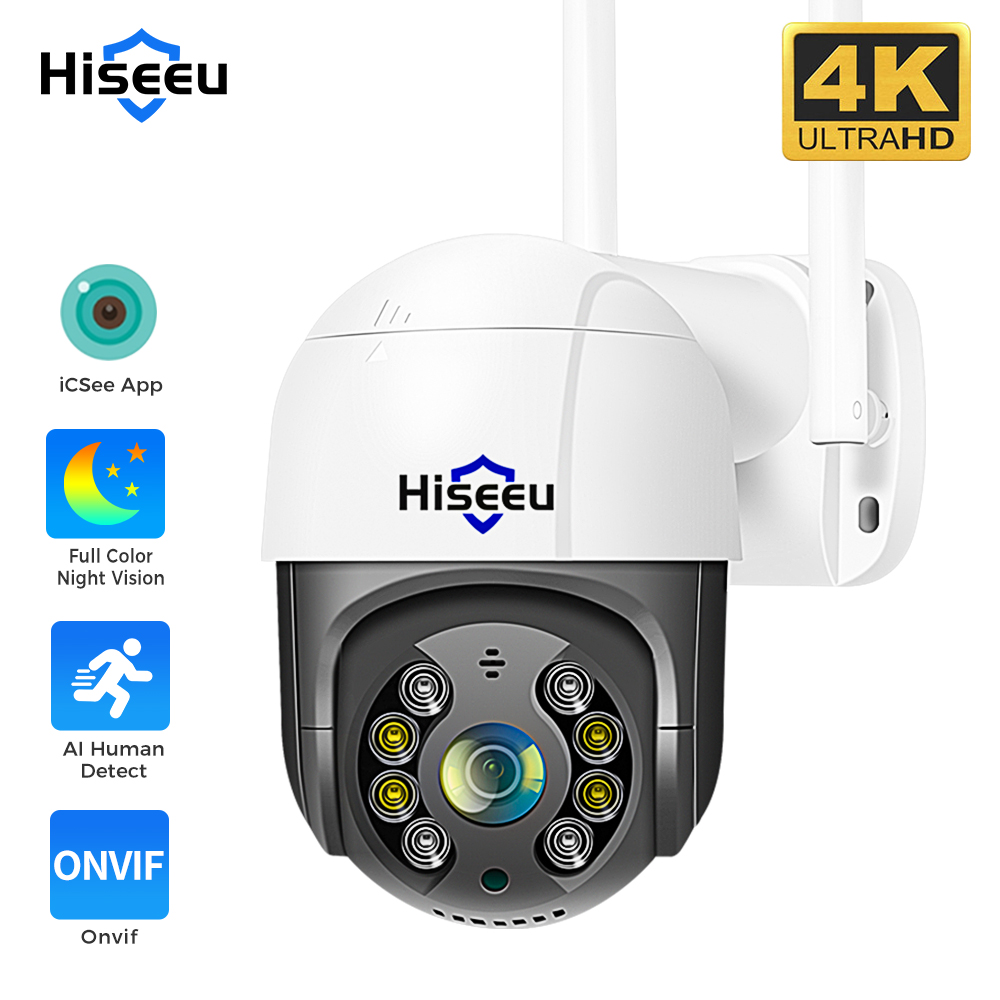 Ip Camera 4K 8Mp Outdoor Ptz - Hiseeu-cámara inteligente PTZ 4K de 8MP,