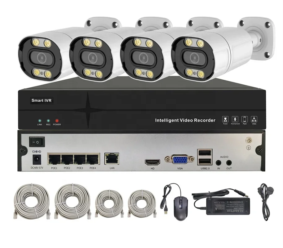 Fabricante de Sistema de Segur - Nvr Kit 4 Camera 5Mp Poe reseña y precio