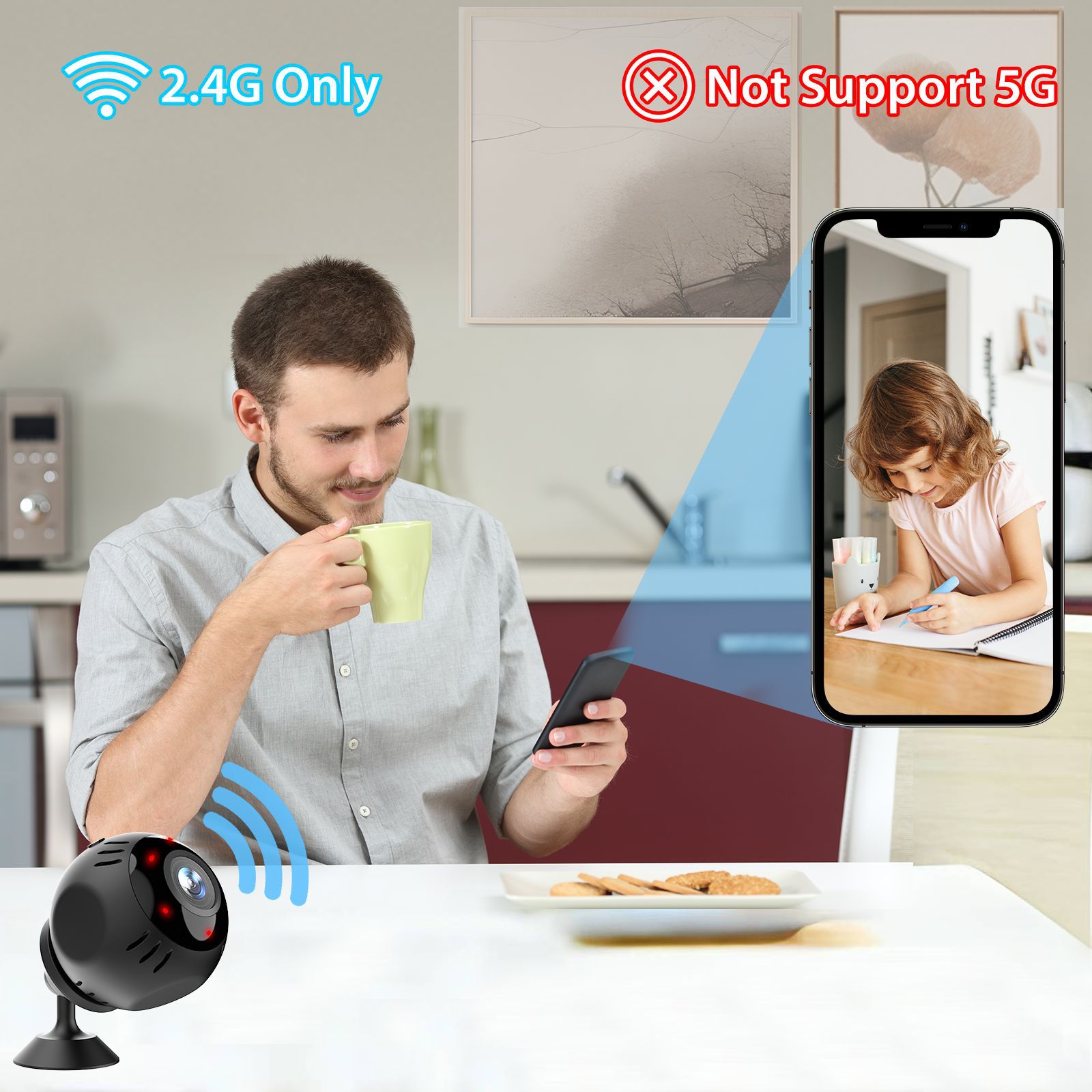 Cámara IP O-Kam APP 2MP 1080P  - Cctv Camera 180 Degree Panoramic reseña y precio