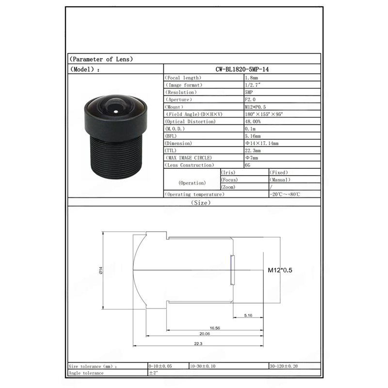 [B24B!】 Lente Ojo de Pez 5MP 1 - Cctv Camera 180 Degree Panoramic reseña y precio