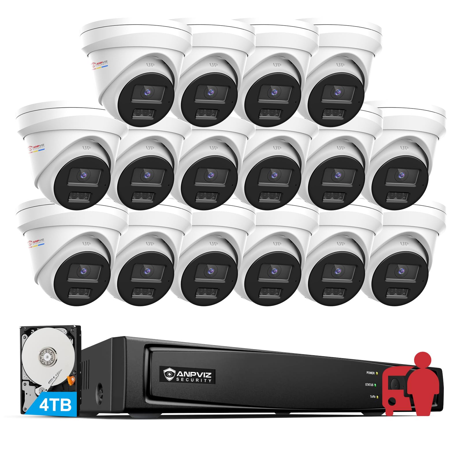 Anpviz 16CH 4K PoE sistema de  - Nvr 16 Channel 4K H265 reseña y precio