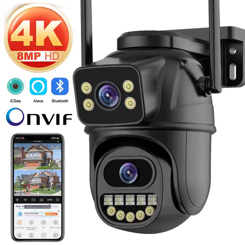 Cámara de vigilancia WiFi 4K 8 - Ip Camera 4K 8Mp Outdoor Ptz reseña y precio