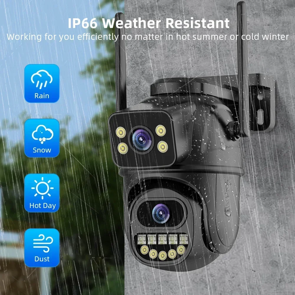 Cámara de seguridad PTZ con do - Ip Camera 4K 8Mp Outdoor Ptz reseña y precio