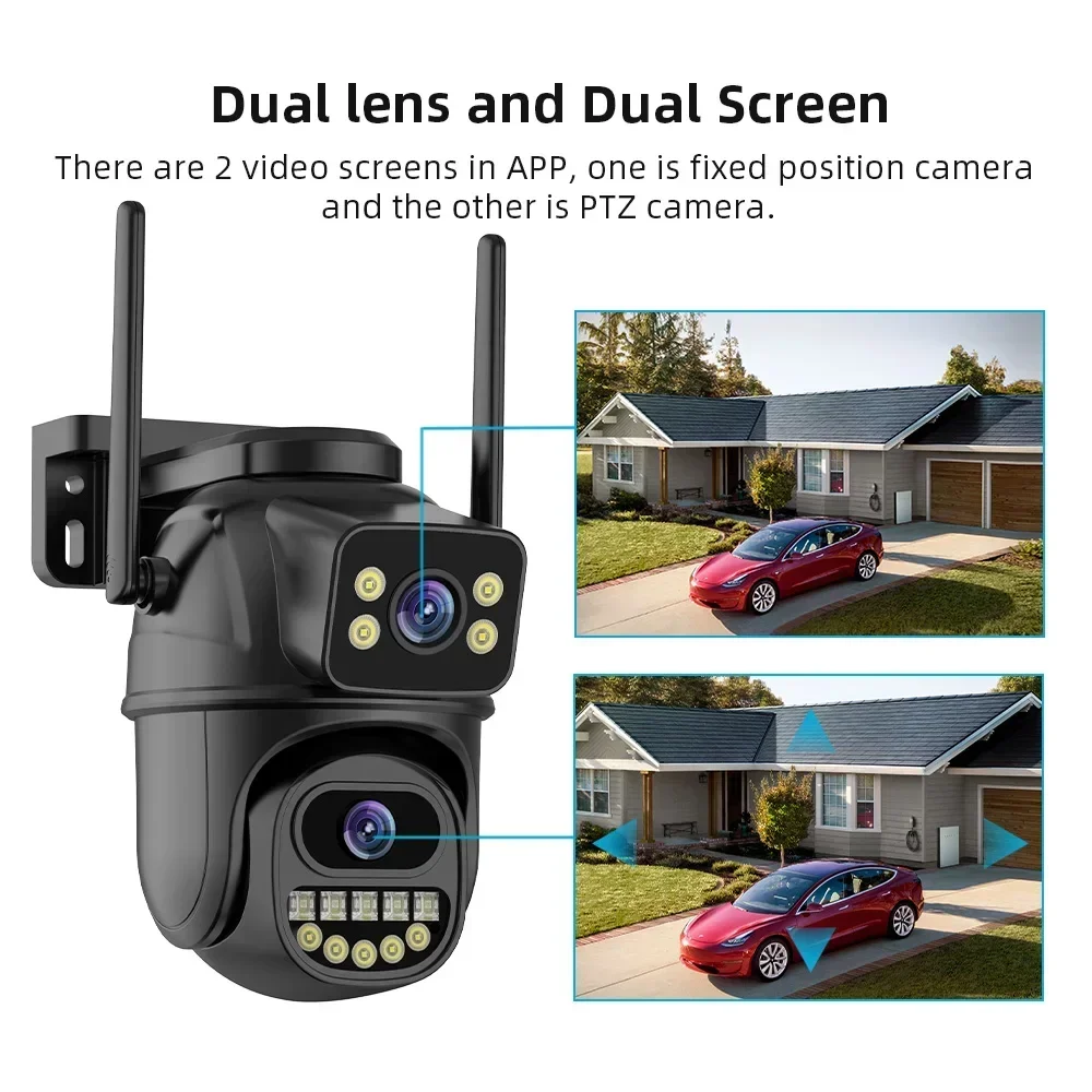 Cámara de seguridad PTZ con do - Ip Camera 4K 8Mp Outdoor Ptz reseña y precio