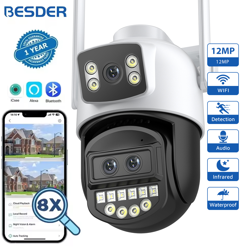 Cámara Wifi PTZ BESDER de 12MP - Cctv Camera System 8 Camera Wireless reseña y precio
