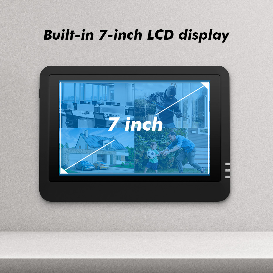 FUERS pantalla NVR de 7 pulgad - Cctv Camera System 8 Camera Wireless reseña y precio