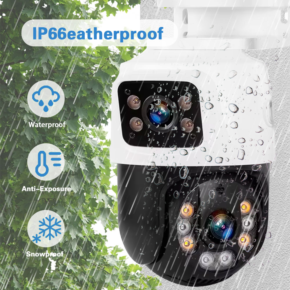 Cámara IP POE PTZ de doble len - Ip Camera 4K 8Mp Outdoor Ptz reseña y precio