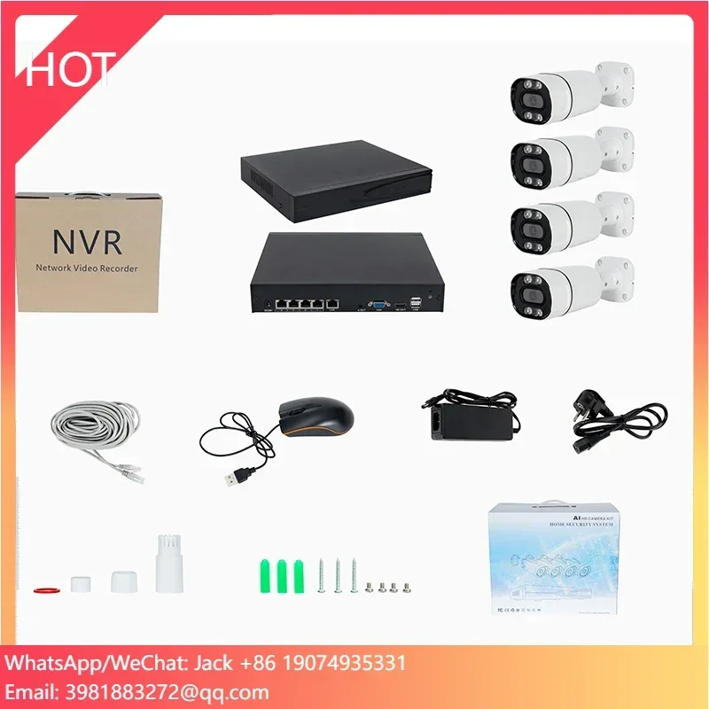 Kit NVR de 4 Canales con Detec - Nvr Kit 4 Camera 5Mp Poe reseña y precio