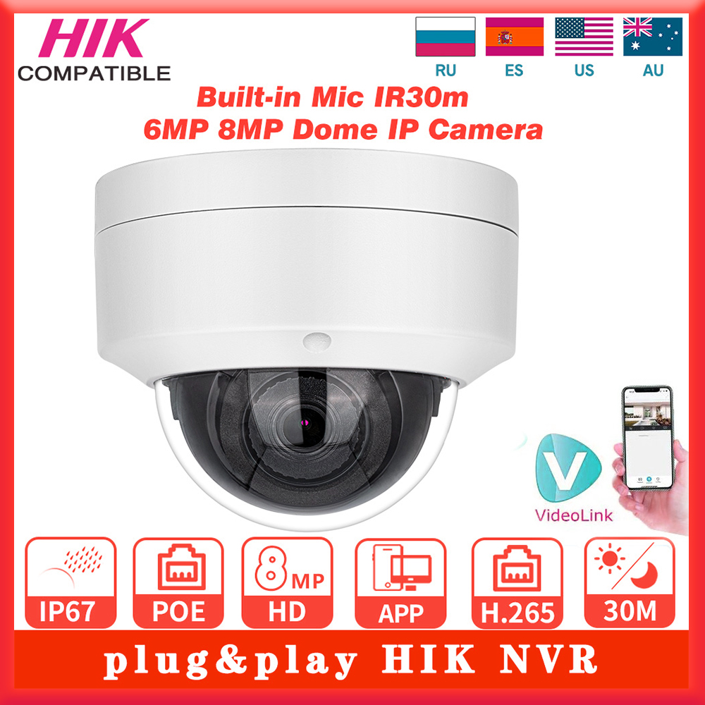 Cámara IP tipo domo de 6MP y 8 - Hikvision Ip Camera 8Mp Dome reseña y precio