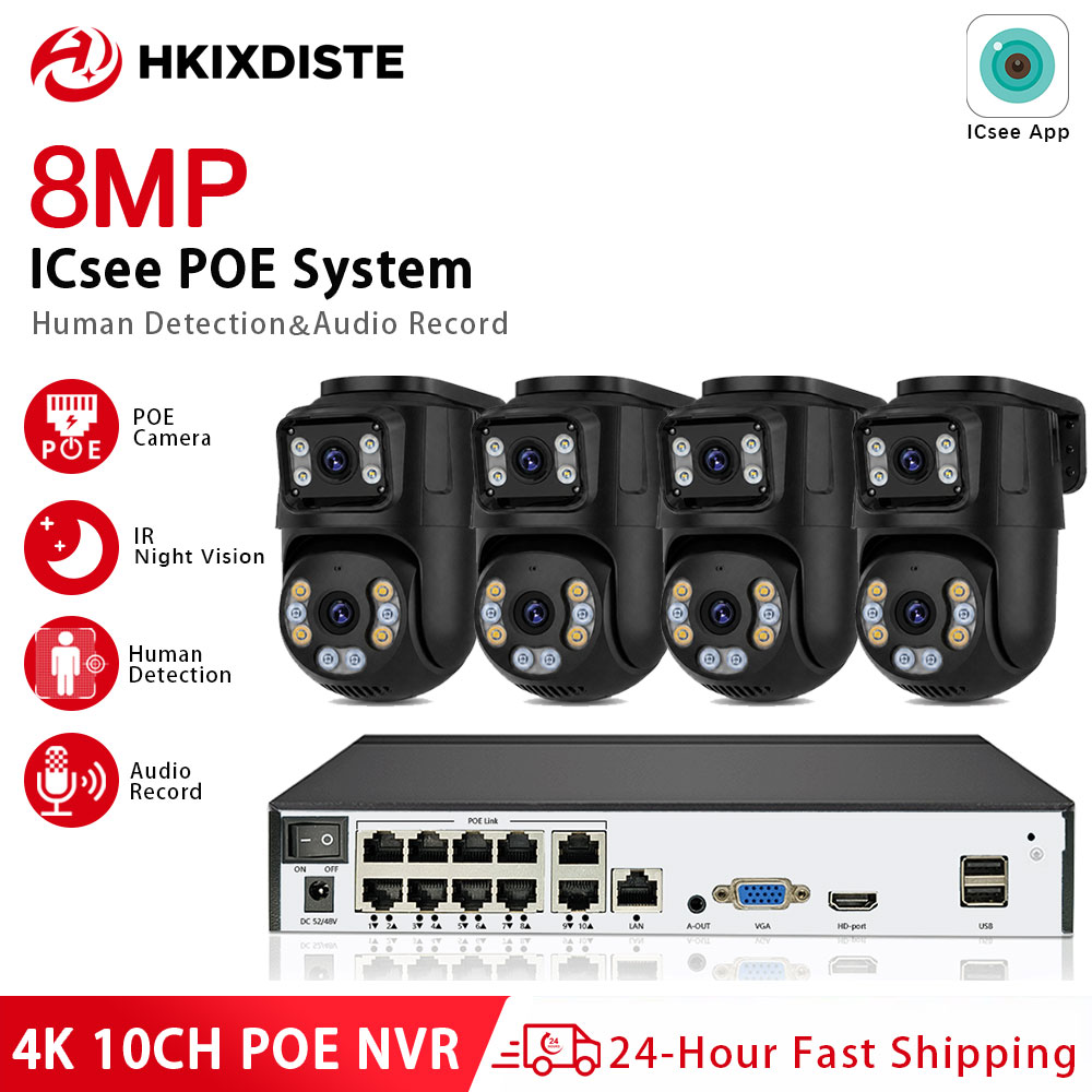 Sistema de Cámara de Seguridad - Cctv Nvr System 8 Channel 4K Poe reseña y precio