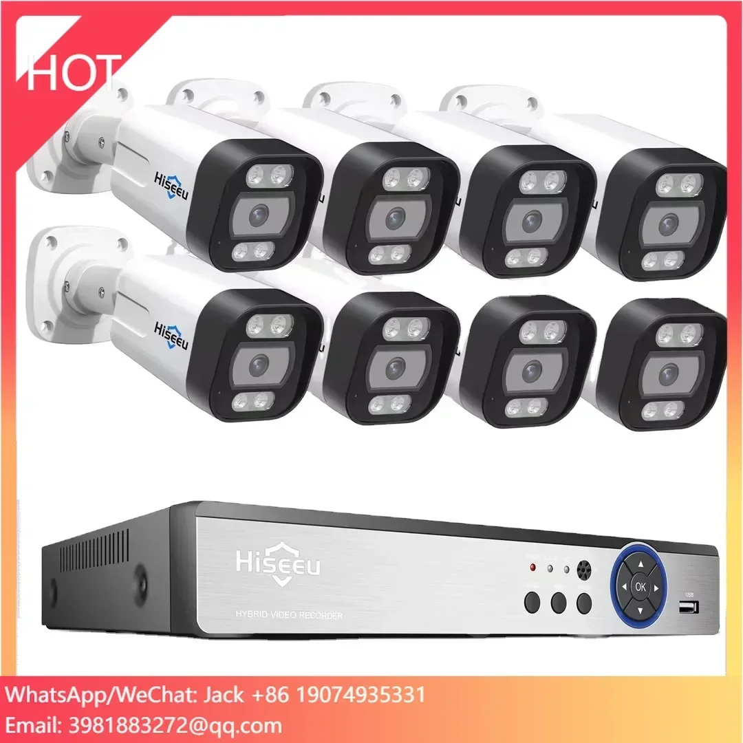 Hiseeu Kit de Sistema de Segur - Poe Security Camera 8Mp 4K reseña y precio