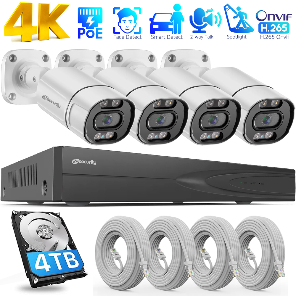 Sistema de Cámaras de Segurida - Poe Security Camera 8Mp 4K reseña y precio