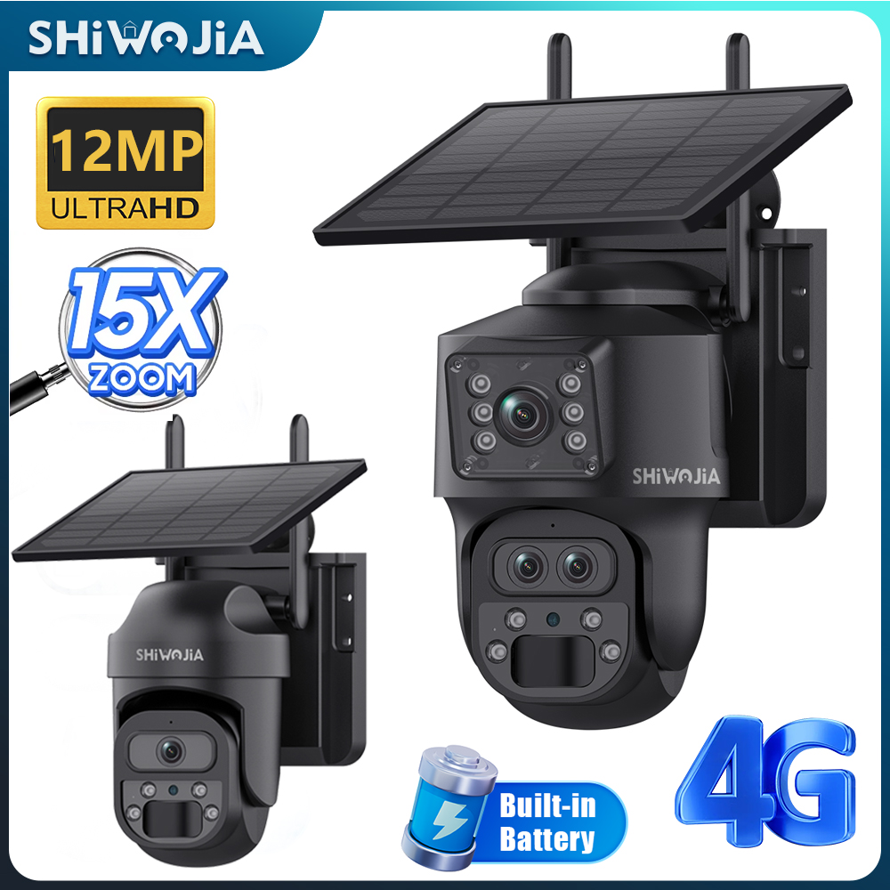SHIWOJIA 15X ZOOM Cámara Solar - Security Camera System Solar 4G reseña y precio