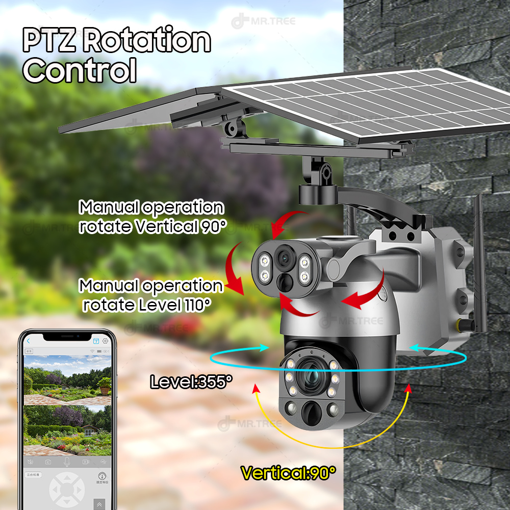 Cámara Solar de doble lente co - Security Camera System Solar 4G reseña y precio
