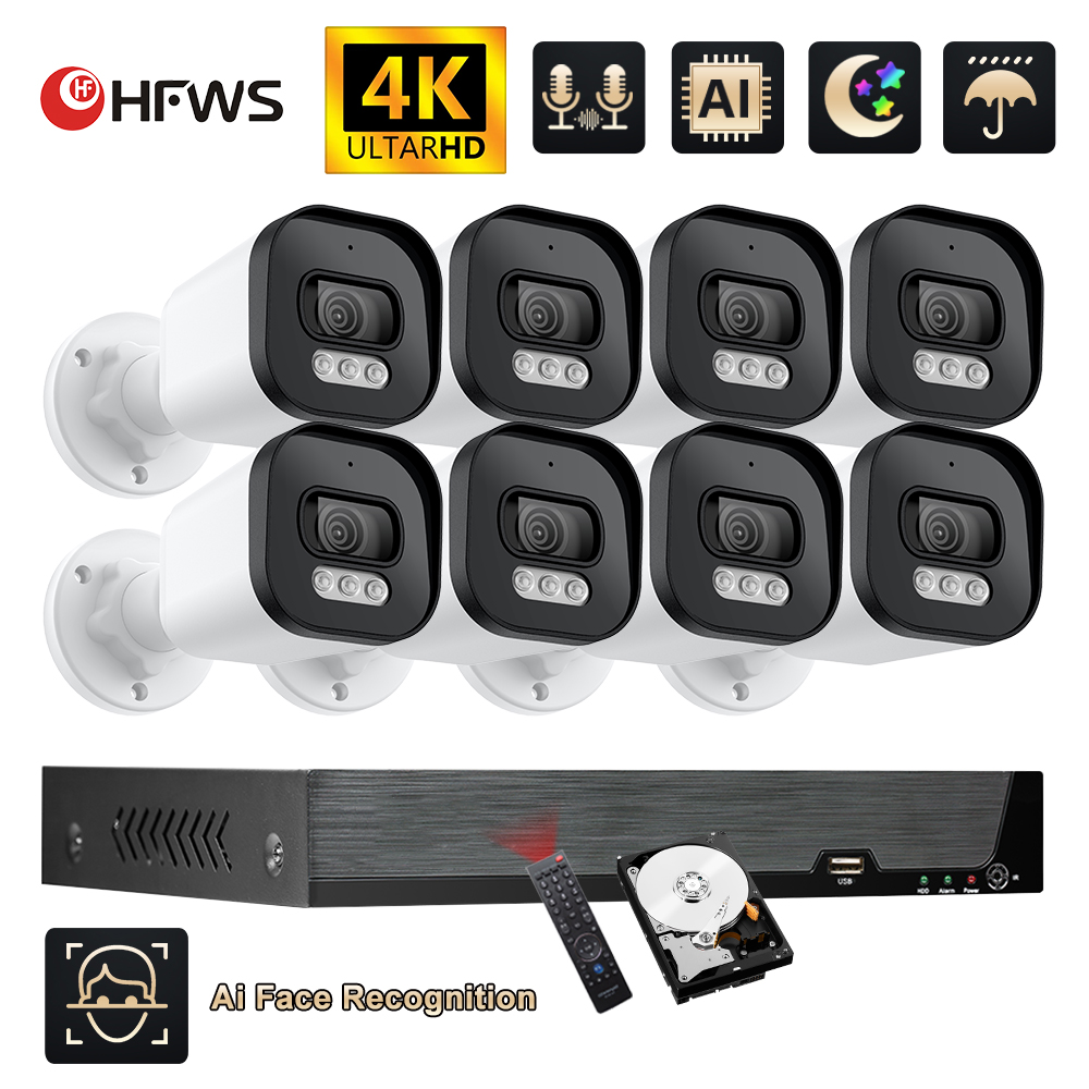 Hfws cctv cámara sistema de se - Cctv Nvr System 8 Channel 4K Poe reseña y precio