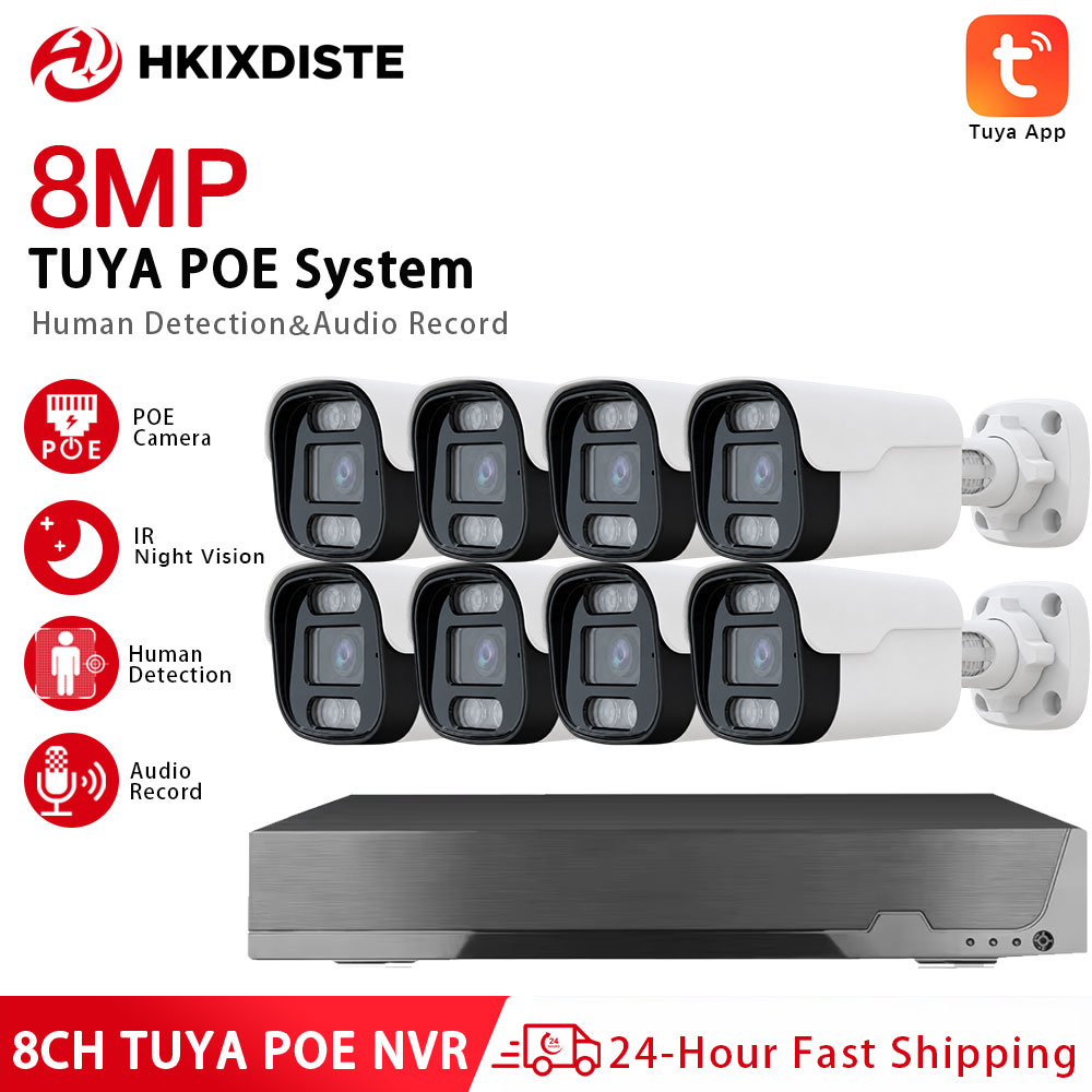 Sistema de Cámara de Seguridad - Cctv Nvr System 8 Channel 4K Poe reseña y precio